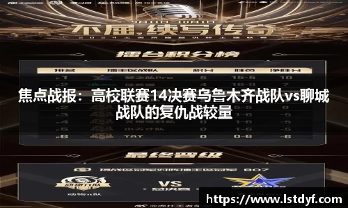 焦点战报：高校联赛14决赛乌鲁木齐战队vs聊城战队的复仇战较量