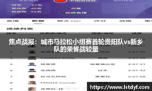 焦点战报：城市马拉松小组赛首轮贵阳队vs新乡队的荣誉战较量